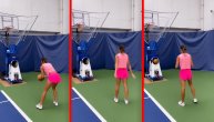 Olga Danilović pokazala da poseduje očev gen: Puni koševe na treningu pred US open