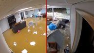 Pustite ton: Užasavajući snimak momenta u kom vodena stihija ruši zid podruma