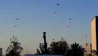 Proba za Dan zastave: Helikopteri sa zastavama patrolirali po nebu nad Beogradom