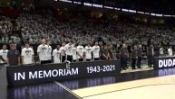 Gromoglasni aplauzi pre minuta ćutanja, Partizan se oprostio od Dude: Obradovićevo lice sve je reklo