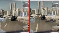 Čovek završio na betonu usred prometnog saobraćaja: Džipom namerno udario i oborio motociklistu