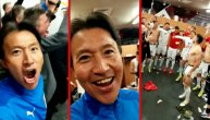 Piksijev Japanac se otkačio na slavlju s fudbalerima u Lisabonu: I on pevao "Dajte Brazil"