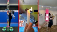 Tekvondo majstor izvodi trikove nogama: Otvara flaše, gasi sveće...