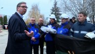 Aleksandar Vučić doneo posluženje rudarima u Kostolcu da ih počasti povodom svoje krsne slave