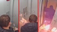 Pijan se zapalio u liftu: Spasao se u poslednjem sekundu