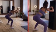 Mlada mama se vraća u formu: Bogdana Ražnatović radi na zadnjici i nogama u tesnoj opremi