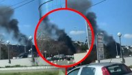 Buktinja u Bloku 21 na Novom Beogradu: Veliki plamen i crni dim, gori džip