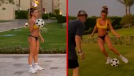 Bivša devojka Zvezdinog golmana polugola igrala fudbal: Prizor od kog zastaje dah