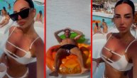 Kaći Grujić pocrvenele grudi od sunca Dubaija: Za to vreme muž Marko Gobeljić se baškari u bazenu