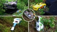 Scene sa mesta teške saobraćajne nesreće u Rakovici: Rasuti delovi BMW-a i dečije igračke