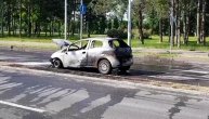 Pogledajte šta je ostalo od automobila koji je izgoreo kod Palate Srbija: Prvi snimci