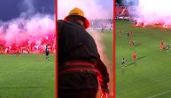 "Delije" bacale baklje na teren u Kruštevcu: Utakmica stopirana, vatrogasci reagovali
