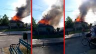 Požar u Zrenjaninu: Vatra guta kuću, vlasnik ispred stoji i nemoćno gleda
