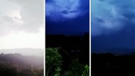 Nad Požegom se zacrnilo, samo munje sevaju, kao da će apokalipsa: Meštani ne pamte ovakve prizore