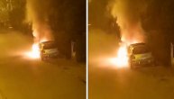 Snimak automobila koji gori kao baklja na Ledinama