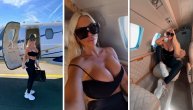 Karleuša pravila izazovne poze u privatnom avionu, dekolte u prvom planu
