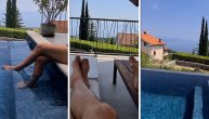 Rasta se sa novom devojkom baškari u bazenu: Otkrio samo njene noge