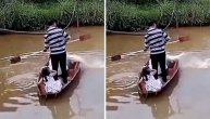 Neman im uskočila u čamac, malo je falilo da se prevrnu:Kad se porodični izlet pretvori u katastrofu