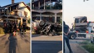 Novi snimci sa mesta sudara u Sokobanji: "Reno" smrskan, kombi prevrnut, policija i vatrogasci svuda