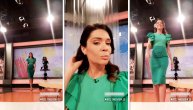Ivana Milenković blista u zelenoj uskoj haljini pred snimanje jutarnjeg programa