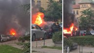 Izgoreli automobili kod Muzeja Nikole Tesle: Jedna kola eksplodirala tokom požara u centru Beograda