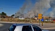Gori gradska deponija u Valjevu: Požar je ogroman, a dim se nadvio nad gradom