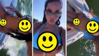 Tamara Đurić u izazovnim pozama na gliseru: Savila se, od pozadi sve seva, a kupaći jedva drži grudi