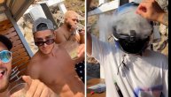Dragojevići u ludom provodu na moru: Dejan stavio kacigu i povukao nargilu