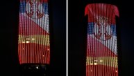 Kula Beograd u bojama zastave Srbije i Španije