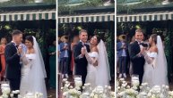 Prvi ples bračnog para Nedović uz bele latice: Nemanja i Mina nasmejani od uva do uva