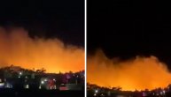 Zastrašujući snimak požara na Zrću: Ogromna vatrena aždaja preti da proguta celo naselje