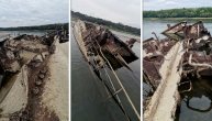 Nestvaran prizor na Dunavu kod Prahova: Izronili brodovi iz Drugog Svetskog rata