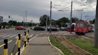 Sudar tramvaja i automobila u Jurija Gagarina kod Buvljaka