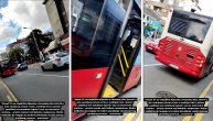Bahati vozač na Čukarici: Vozi autobus sa otvorenim vratima i zaobilazi svakoga