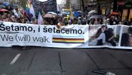 Krenula šetnja na Evroprajdu: Učesnici krenuli organizovano, prolaze preko Tašmajdanskog parka