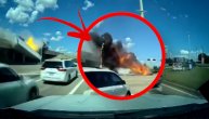 Užasna scena na auto-putu: Zapaljeni šleper se strovalio pravo niotkuda