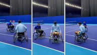 Novak Đoković igrao tenis u invalidskim kolicima