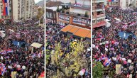 Ovako je izgledao narodni skup u Kosovskoj Mitrovici iz vazduha: Okupio se ogroman broj građana