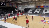 Poslednji trening košarkaša Srbije pred meč protiv Velike Britanije u Londonu