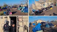 Horgoš na nogama: Žandarmerija uletela u kamp pun migranata, snimak velike akcije hapšenja