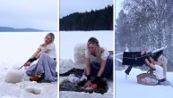 Pere veš na - 20° C, probija se kroz duboke smetove i prostire ga na mećavi: Domaćica sa Grenlanda
