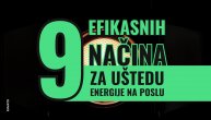 9 efikasnih načina za uštedu energije na poslu