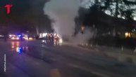 Vatra buknula u motoru, za 10 minuta: Potpuno izgoreo autobus u Nišu
