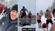 Zver na snegu: Za kraj treninga kupanje u ledenoj vodi, brutalni Aleksandar Rakić!