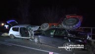 Automobili smrskani, traktor se preturio: Prvi snimci sa mesta stravične nesreće kod Kruševca