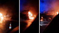 Vozilo "Niš Expresa" potpuno izgorelo: Zapalio se autobus kod Doljevca