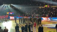 Pred početak finala Kupa Radivoja Koraća vojni orkestar izveo "Marš na Drinu" i "Bože pravde"