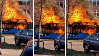 Plamen progutao gradski autobus, strahuje se od eksplozije: Drama u Novom Sadu