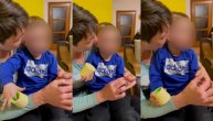 Preslatki snimak malog Željka Ražnatovića dok recituje i uči nazive prstiju na rukama