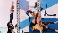 Akrobatkinja pala kolegi na vrat, pukom srećom mu je glava ostala na ramenima